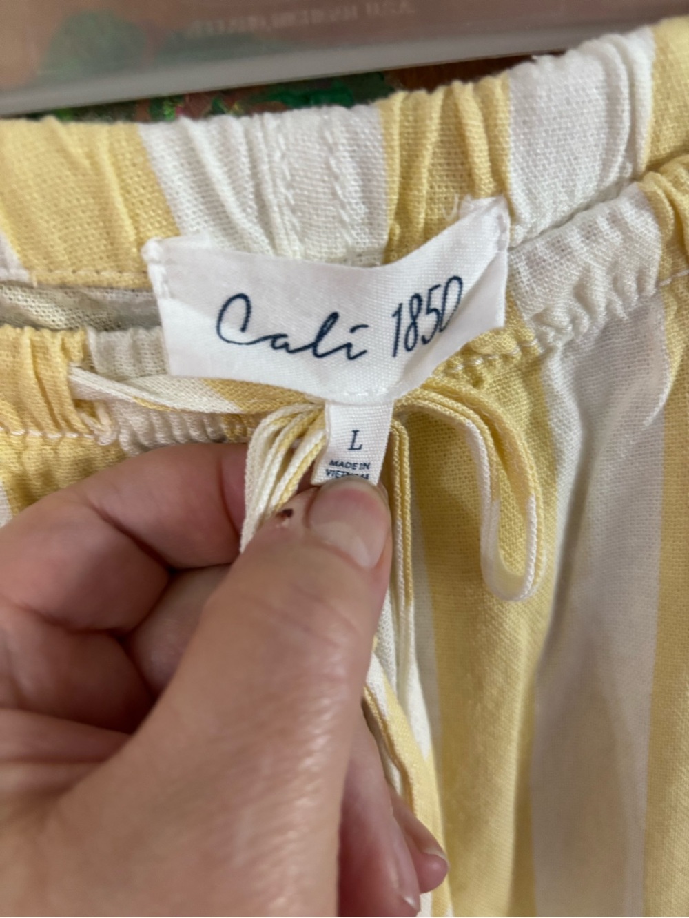 Cali 1850 summer linen blend pants. Striped. - Picture 5 of 6